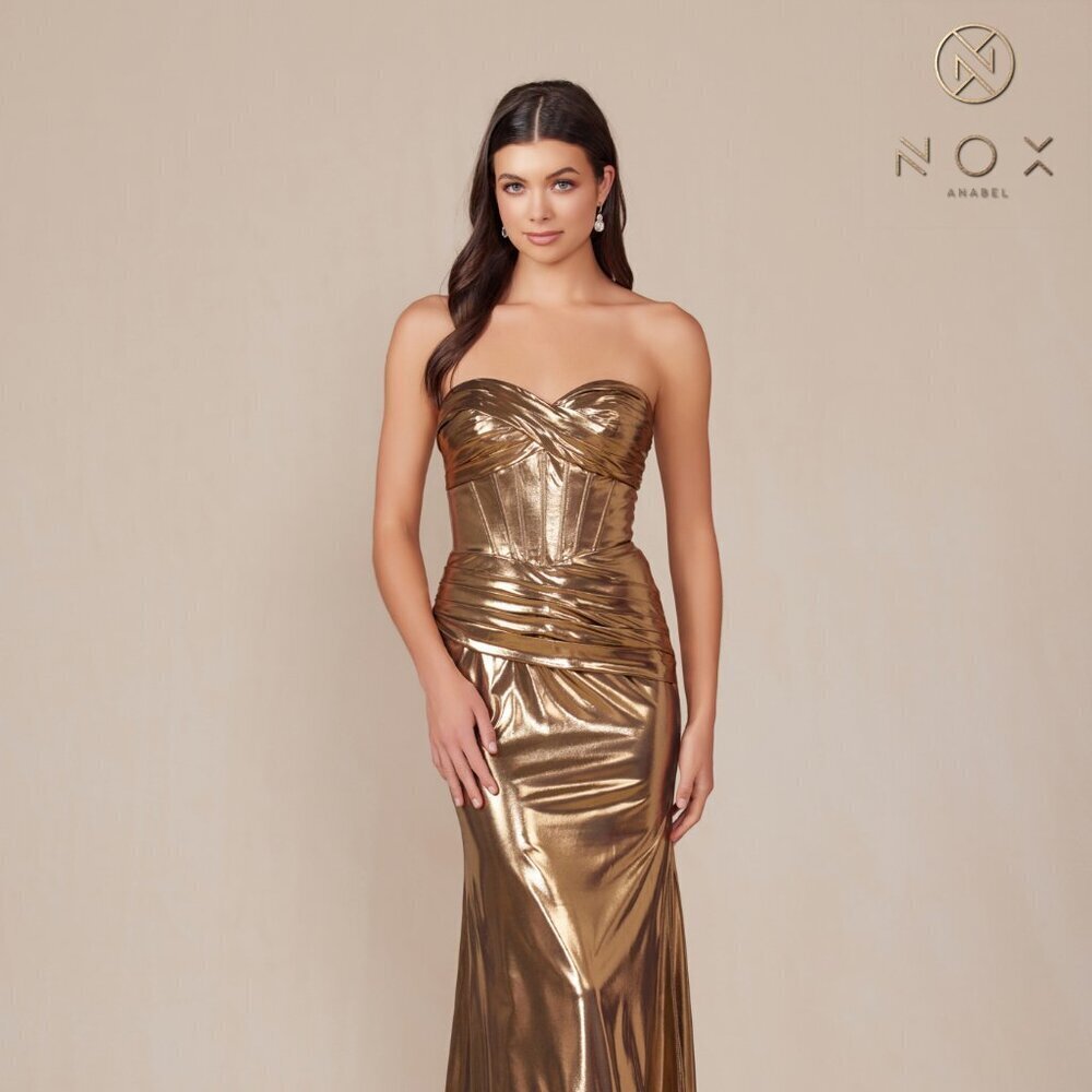 NEW SLEEVELESS STRAPLESS SHEATH PLEATED DRESS W/ SWEETHEART NECKLINE NX T1499